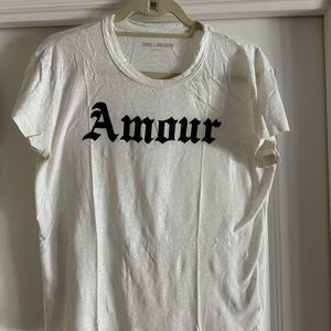 Zadig & Voltaire White Amour Tshirt